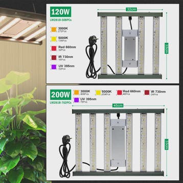 Full Spectrum LED Groeilamp 120W/200W/320W met UV & IR - Ona, Verzenden, Nieuw