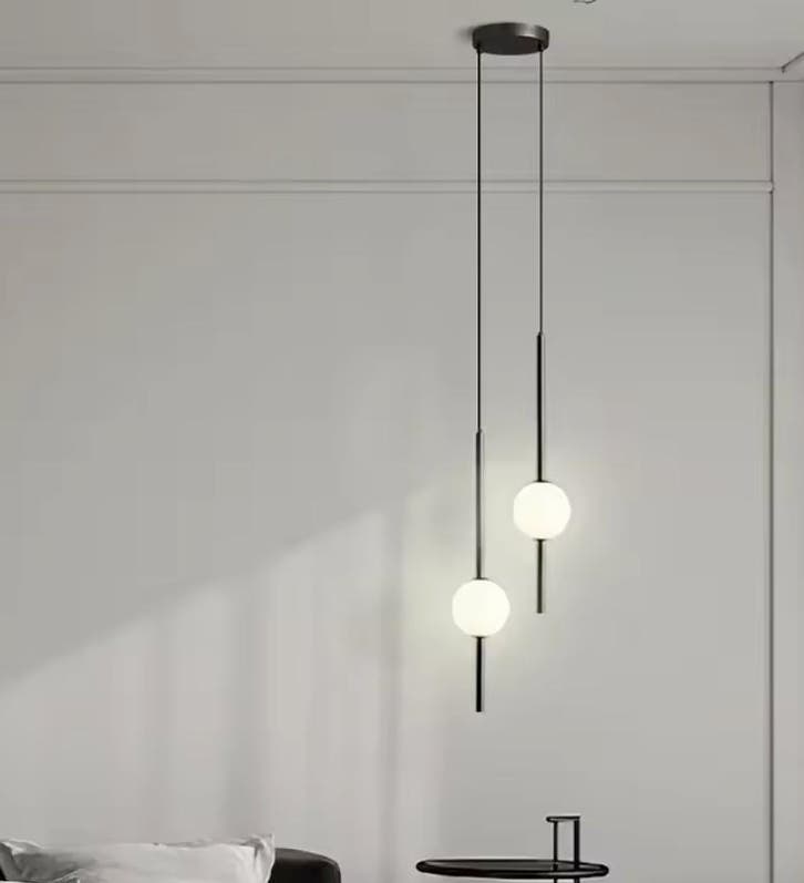 Nordic Glazen Bol Hanglamp – Moderne LED Plafondlamp Messing, Huis en Inrichting, Lampen | Hanglampen, Nieuw, Verzenden