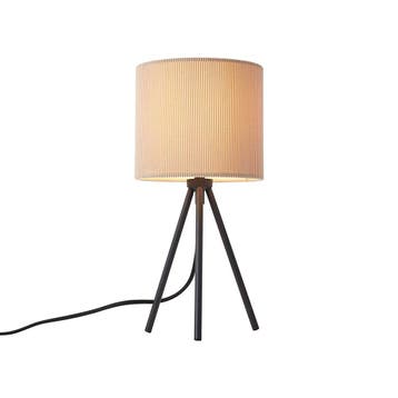 Moderne tripod tafellamp taupe met velours kap - Luz, Verzenden, Nieuw, Metaal