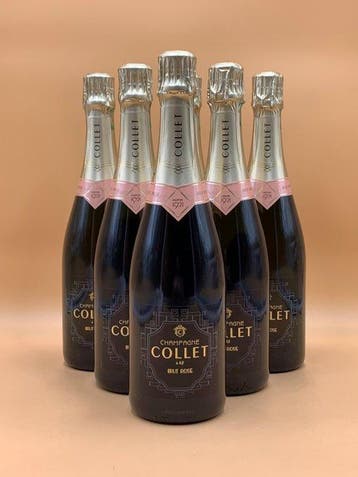 Collet - Champagne Rosé, Brut - 6 Flessen (0.75 liter), Verzamelen, Nieuw