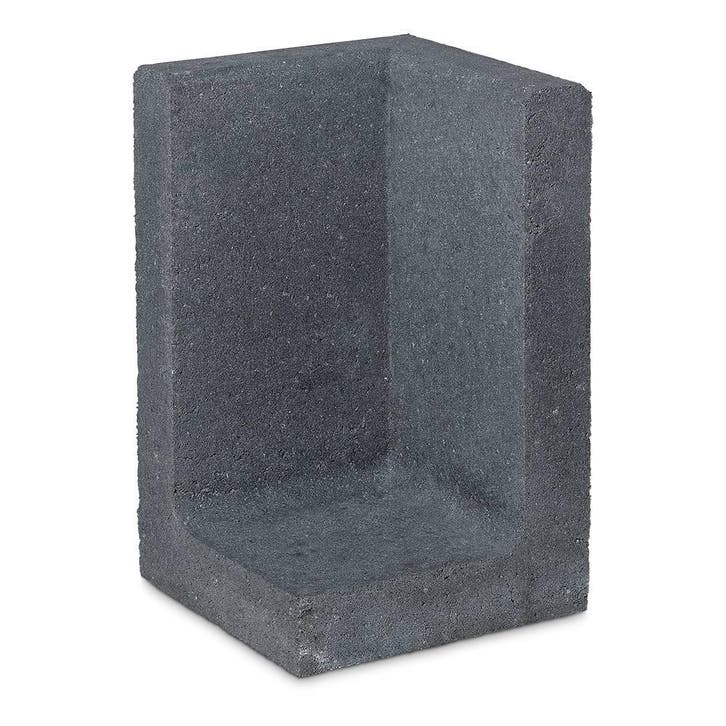 Betonnen L-hoekelement 40x40x60 zwart, Tuin en Terras, Bielzen en Borders, Nieuw, Beton, Ophalen of Verzenden