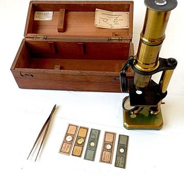 Monocular compound microscope - 1800-1850, 1850-1900 -, Antiek en Kunst