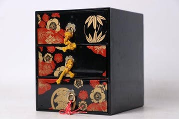 Ladekast - Hout - Japan - Goud Rood Pruim Den Bamboe (Zonder