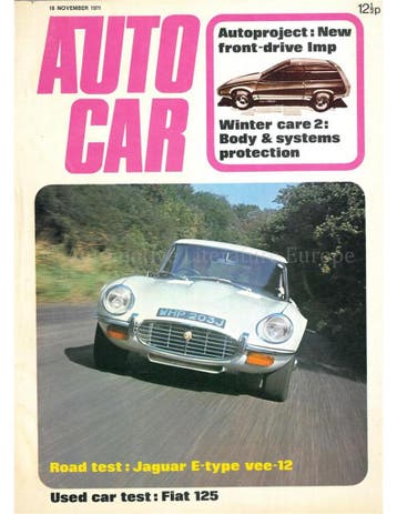 1971 AUTOCAR MAGAZINE 3946 ENGELS, Nieuw, Author