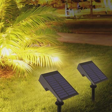Waterdichte Solar LED Spotlight met Grondspies - Tuinverlich, Huis en Inrichting, Verzenden, Nieuw