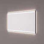 HIPP Design spiegel Mat Zwart - 2 Horizontale LED Banen -, Huis en Inrichting, Woonaccessoires | Spiegels, Ophalen of Verzenden