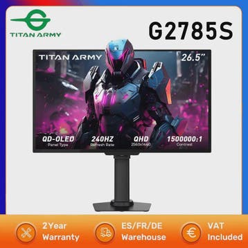 Titan Army G2785S 26.5" QD-OLED Gaming Monitor | QHD 240Hz |, Computers en Software, Verzenden, Nieuw