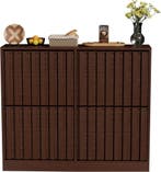 Schoenenkast - Schoenenrek - 102x24x86,5 cm - Bruin - UEV, Verzenden, Zo goed als nieuw