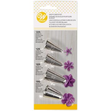 Wilton Spuitmondjes Set Bloemen (#109, #129, #190,#225), Verzenden, Nieuw