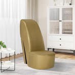 vidaXL Hakstoel kunstleer goudkleurig, Verzenden, Nieuw