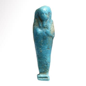 Oud-Egyptisch Faience Shabti, Antiek en Kunst