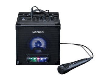 Lenco -   Karaoke Bluetoothspeaker Met Microfoon Zwart, Audio, Tv en Foto, Luidsprekers, Overige merken, Verzenden, Overige typen