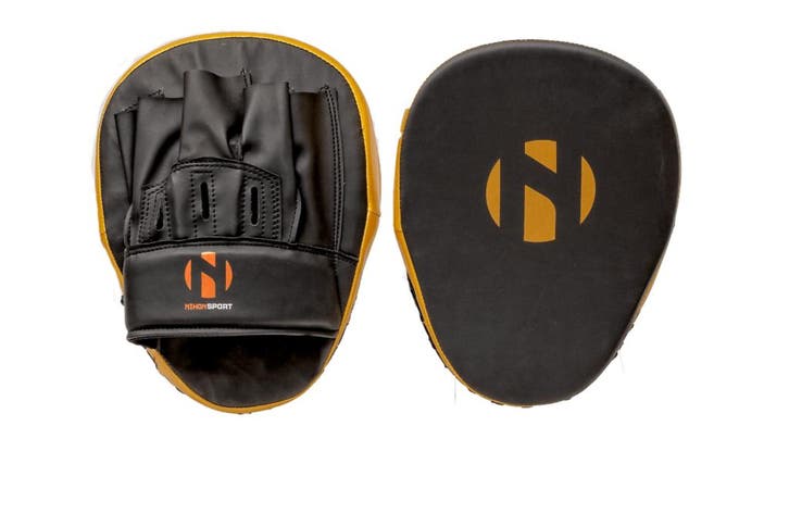 Focushandschoenen (focus mitts) Nihon | Zwart / Goud, Sport en Fitness, Vechtsporten en Zelfverdediging, Vechtsportbescherming