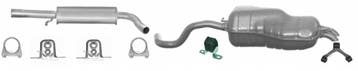Complete uitlaat Einddemper + Middendemper Audi A3 / Seat Le, Verzenden, Nieuw
