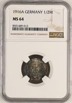 Duitsland, keizerrijk Willem II. 1/2 Mark 1916 - NGC MS64