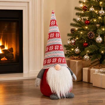 vidaXL Kerstkabouter Rood 60 cm Polyester, Diversen, Verzenden, Nieuw