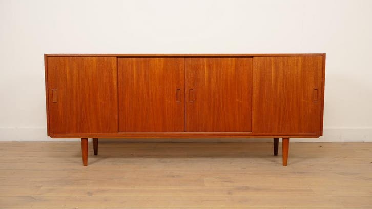 Vintage Deens dressoir | Teak | 190 cm, Huis en Inrichting, Kasten | Dressoirs, Ophalen of Verzenden