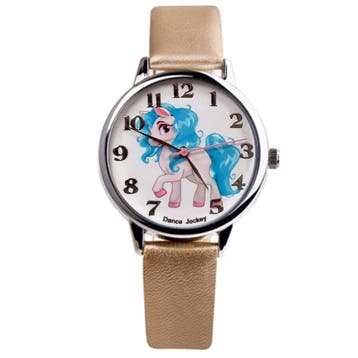 Fako - Kinderhorloge - Eenhoorn - Unicorn - Soft - Goud, Verzenden, Nieuw