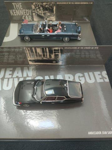Minichamps 1:43 - Modelauto (2) - Citroën SM Ambassadeur, Nieuw