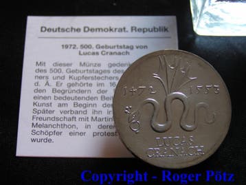 Ddr 20 Mark 1972 Lucas Cranach zilver, Verzenden