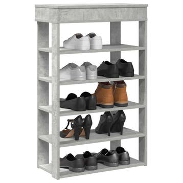 vidaXL Schoenenrek 60x30x98 cm bewerkt hout betongrijs, Huis en Inrichting, Kasten | Schoenenrekken, Verzenden, Nieuw
