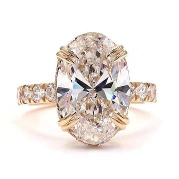 Ring - 18 karaat Geel goud - 8.00ct. tw. Diamant (Lab-grown), Nieuw