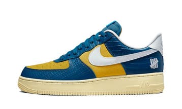 Nike Air Force 1 Low SP Undefeated 5 On It Blue Yellow Croc, Nieuw