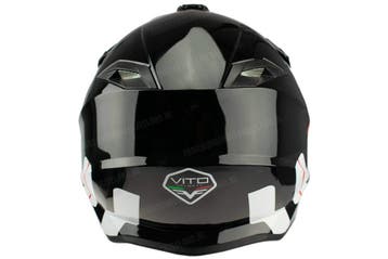 Helm Vito Crosshelm Tivoli glans zwart / rood wit (XS t/m..., Ophalen of Verzenden, Nieuw, Vito