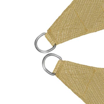 Polyethyleen zonneluifel driehoekig beige - 4 x 4 x 4 m, Verzenden, Nieuw