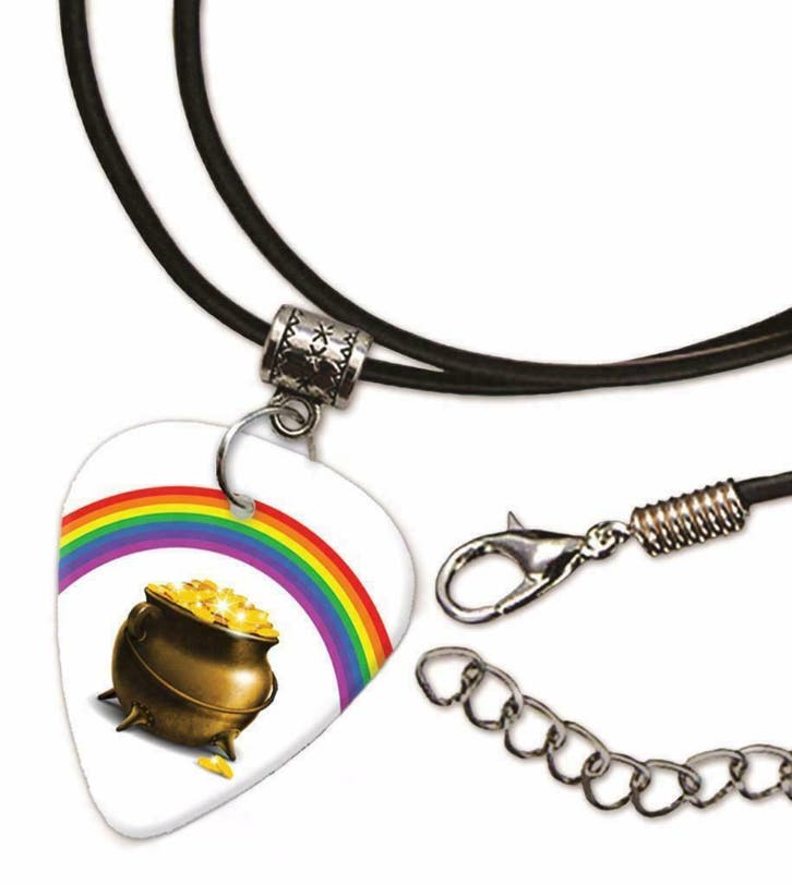 Pot goud plectrum ketting, sleutelhanger of oorbellen, Sieraden, Tassen en Uiterlijk, Overige Accessoires, Nieuw, Ophalen of Verzenden