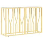 Consoletafel goud 110cm | retourdeal 65% korting, 100 tot 150 cm, Ophalen of Verzenden, Modern, Glas