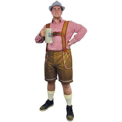 Tiroler broek lichtbruin, Hobby en Vrije tijd, Feestartikelen, Feestartikel, Nieuw, Verzenden