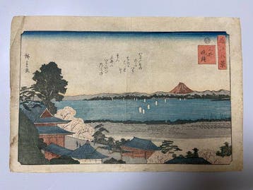 Ukiyo-e Woodblock Print – Mii Temple Evening Bell – Eight