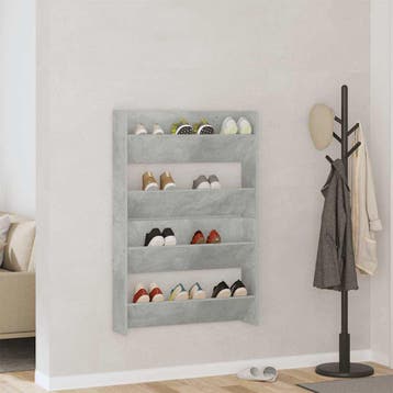 vidaXL Wandschoenenkasten 2 st 80x18x60 cm spaanplaat, Verzenden, Nieuw