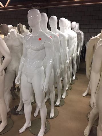 Etalagepoppen glossy heren faceless 1 x verhuurd