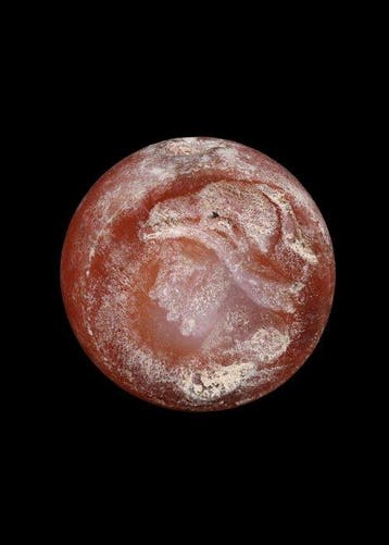 Sasanian Kornalijn Stempel met profielbuste (Zonder