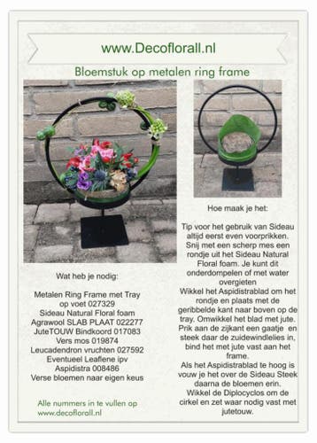 Metalen ring Frame met tray op voet 24,5x14x35 cm per stuk, Ophalen of Verzenden, Nieuw