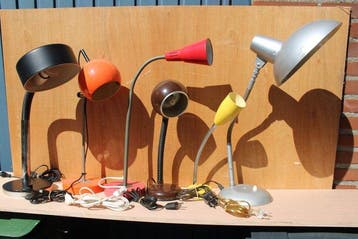 Bureaulamp (6) - Metaal - vintage