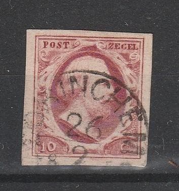 Postzegel Ned. 1852 nr 2 gebruikt zie omschrijving (1371), Verzenden, T/m 1940, Gestempeld