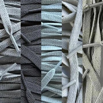 Platte veters - Grijze tinten (5-Pack) • 100 120 140 160 180, Ophalen of Verzenden, Nieuw