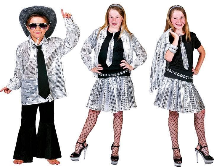 Blouse disco zilver kind, Kleding | Dames, Carnavalskleding en Feestkleding, Nieuw, Ophalen of Verzenden