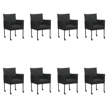 Set van 8 Leren eetkamerstoelen More - Toledo Pacific, Huis en Inrichting, Stoelen, Ophalen of Verzenden, Nieuw, Leer