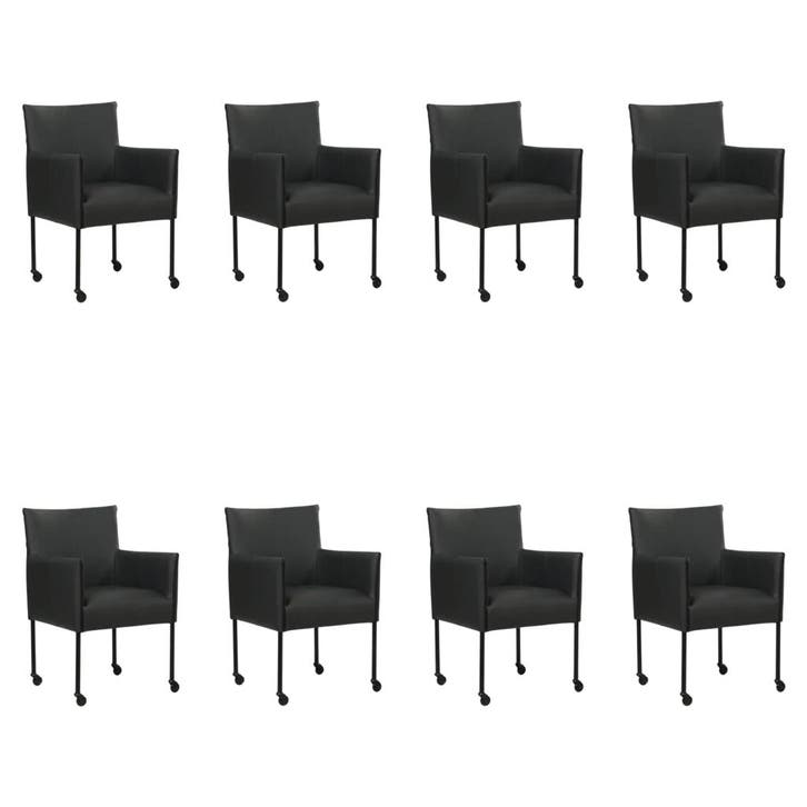 Set van 8 Leren eetkamerstoelen More - Toledo Pacific, Huis en Inrichting, Stoelen, Nieuw, Leer, Ophalen of Verzenden