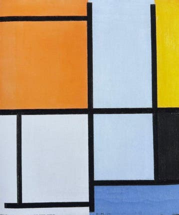 Piet Mondrian - “Composition 1921”., Antiek en Kunst
