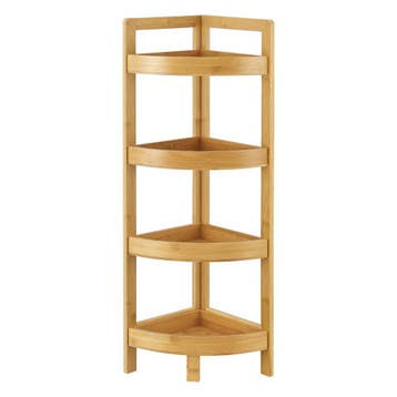 [en.casa] Staand rek Lestijärvi bamboe hoekrek 80x23x23 cm, Verzenden, Nieuw