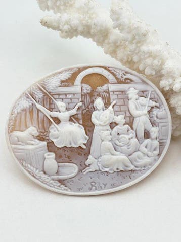 CASSIS MADAGASCARIENSIS - Cameo - Handgesneden camee