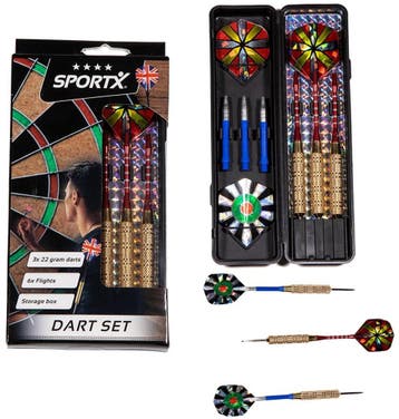 SportX - Dart Deluxe in case | SportX - Gezelschapsspellen, Verzenden, Nieuw