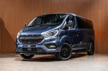 Ford Transit Custom 320 2.0 TDCI 170 PK L2H1 Limited DC | Du, Gebruikt, Blauw, Leder, Diesel