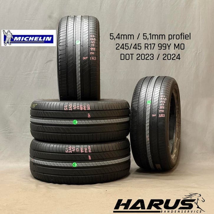 245/45/17 99Y MO Michelin zomerbanden 5,4/5,1mm profiel 4X, Auto-onderdelen, Banden en Velgen, 17 inch, Erkend duurzaam, Zomerbanden