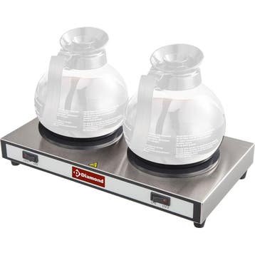 Koffie-Warmhoudplaat | 2 Kannen | 230V | 380x220x78(h)mm, Verzenden, Nieuw in verpakking